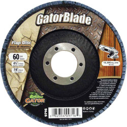 Gator Blade 4-1/2 In. x 7/8 In. 60-Grit Type 29 Angle Grinder Flap Disc 9716