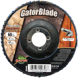 Gator Blade 4 In. x 5/8 In. 60-Grit Type 29 Angle Grinder Flap Disc 9706