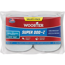 Wooster Trim 3 In. x 3/8 In. Woven Fabric Roller Cover (2-Pack) R282-3