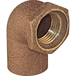 NIBCO 3/4 In. CxF 90 Deg. Cast Brass Copper Elbow (1/4 Bend) BF0120LC