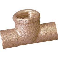 NIBCO 3/4 In. C x 3/4 In. C x 3/4 In. F Brass Low Lead Reducing Copper Tee