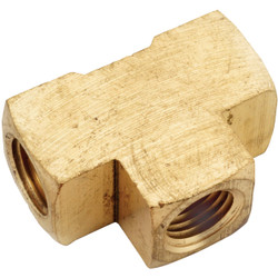 Anderson Metals 1/4 In. Yellow Brass Tee 756101-04