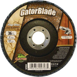 Gator Blade 4 In. x 5/8 In. 36-Grit Type 29 Angle Grinder Flap Disc 9703