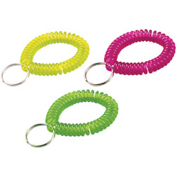 Lucky Line Tempered Steel 7/8 In. Ring Neon Wrist Coil Key Chain 41006
