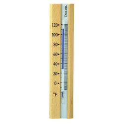 Taylor Fahrenheit -20 to 120 Brown Wood Indoor Window Thermometer 5141