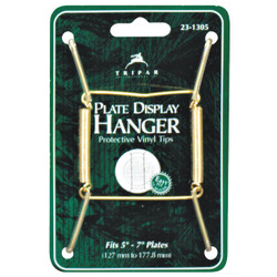 Tripar 5 In. to 7 In. Brass Wire Plate Hanger, 2 Lb. Weight Capacity 23-1305