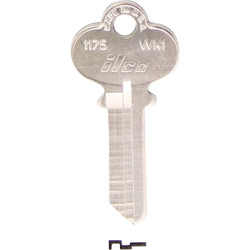 ILCO Weslock Nickel Plated House Key, WK1 / 1175 (10-Pack) AL4126800B