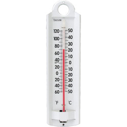 Taylor 2-1/4" W x 8-7/8" H Aluminum Tube Indoor & Outdoor Thermometer 5135N