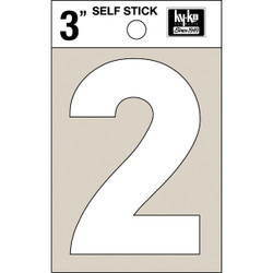 Hy-Ko Vinyl 3 In. Non-Reflective Adhesive Number Two Pack of 10