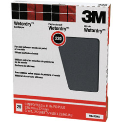 3M Wetordry Pro-Pak 9 In. x 11 In. Very Fine Sanding Sheets, 200 Grit (25-Pack)