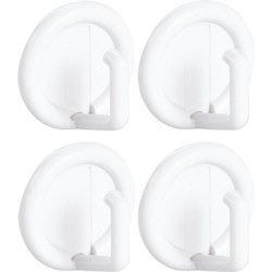 iDesign Axis Utility Round White Adhesive Hook 15001