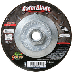 Gator Blade Type 27 4-1/2 In. x 1/8 In. x 5/8 In.-11 Metal Cut-Off Wheel 9617