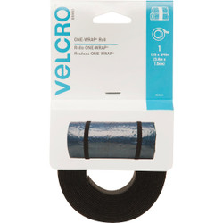 VELCRO Brand One-Wrap 3/4 In. x 12 Ft. Black Multi-Use Hook & Loop Roll 90340