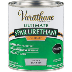 Varathane Satin Clear Exterior Spar Urethane, 1 Qt. 9341H