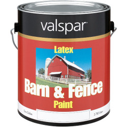 Valspar Latex Paint & Primer In One Flat Barn & Fence Paint, Red, 1 Gal.