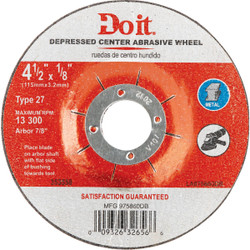 Do it Type 27 4-1/2 In. x 1/8 In. x 7/8 In. Metal Cut-Off Wheel 975860DB