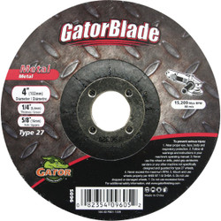 Gator Blade Type 27 4 In. x 1/4 In. x 5/8 In. Metal Cut-Off Wheel  9605
