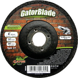 Gator Blade Type 27 4 In. x 1/4 In. x 5/8 In. Masonry Cut-Off Wheel 9604