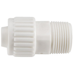 Flair-It 1/2 In. x 1/2 In. Poly-Alloy Male Pipe Thread Adapter 16842