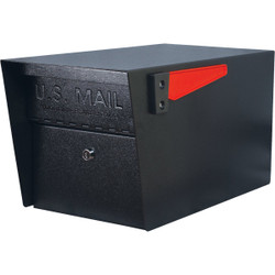 Mail Boss Mail Manager Black Steel Locking Security Post Mount Mailbox 7506