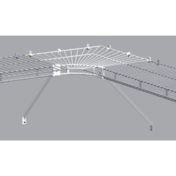 ClosetMaid 16 In. Shelf & Rod Wire Closet Corner Shelf Kit, White 2106700