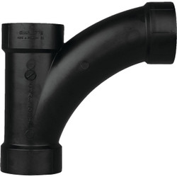 Charlotte Pipe 4 In. Hub x Hub x Hub Combination ABS Wye ABS 00501  1200HA