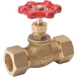 ProLine 1/2 In. C X 1/2 In. C Low Lead Cast Brass Stop Valve 105-513NL