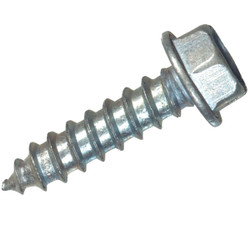 Hillman #8 x 1/2 In. Slotted Hex Washer Head Chrome Sheet Metal Screw (15 Ct.)