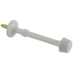 Ultra Hardware 3 In. White Self-Start Rigid Door Stop 61716