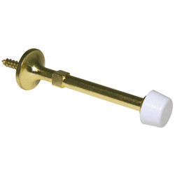 Ultra Hardware 3 In. Polished Brass Self-Start Rigid Door Stop 61710