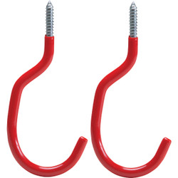Screw-In Vinyl Coated Bicycle Storage Hook (2-Pack) 215171