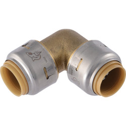 SharkBite 1/2 In. x 1/2 In. 90 Deg. Push-to-Connect Brass Elbow (1/4 Bend)