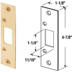 Defender Security Brass 1-1/4 In. Security Strike Plate E 2432