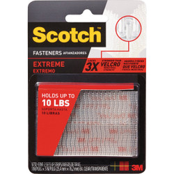 Scotch Extreme Fasteners, 1 In. x 3 In., Clear, 2 Sets of Strips RF6730