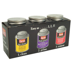 Do it Best Cleaner, Primer & PVC Cement Kit, (3) 4 Oz. Cans 19701