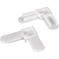 Prime-Line 3/4 In. x 7/16 In. White Plastic Screen Frame Corner (4-Count) PL7726
