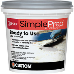 SimplePrep Pre-Mixed Floor Patch, Gray, 1 Qt. FPQT