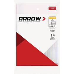 Arrow 4 In. Standard Clear Slow Set Hot Melt Glue (24-Pack) BSS6-4