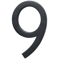 Hy-Ko Architectural Series 6 In. Satin Black House Number Nine FM-6/9