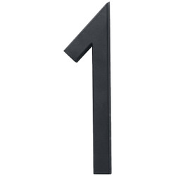 Hy-Ko Architectural Series 6 In. Satin Black House Number One FM-6/1