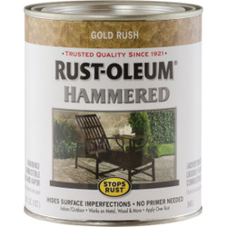 Rust-Oleum Stops Rust Hammered Paint, Gold Rush, 1 Qt. 7210502