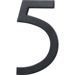Hy-Ko Architectural Series 6 In. Satin Black House Number Five FM-6/5