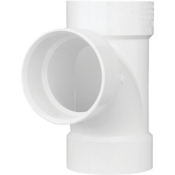 Charlotte Pipe 4 In. Schedule 40 Sanitary PVC Tee PVC 00400  1400HA