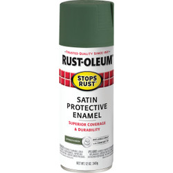 Rust-Oleum Stops Rust Decor 12 Oz. Satin Spray Paint, Spruce Green 7737830