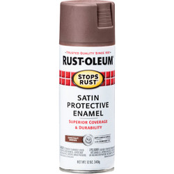 Rust-Oleum Stops Rust Decor 12 Oz. Satin Spray Paint, Chestnut Brown 7774830