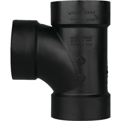 Charlotte Pipe 1-1/2 In. Hub x Hub x Hub Sanitary ABS Waste & Vent Tee