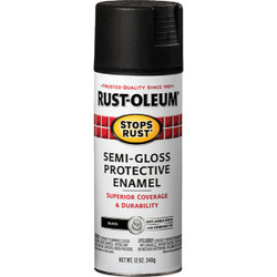 Rust-Oleum Stops Rust Semi-Gloss Black 12 Oz. Anti-Rust Spray Paint 7798830