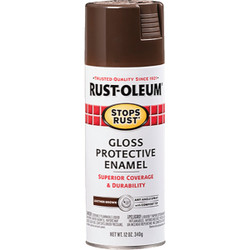 Rust-Oleum Stops Rust Leather Brown Gloss 12 Oz. Anti-Rust Spray Paint 7775830