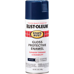 Rust-Oleum Stops Rust Navy Blue Gloss 12 Oz. Anti-Rust Spray Paint 7723830