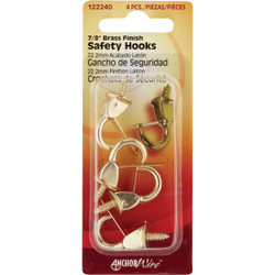 Hillman Anchor Wire 7/8 In. Brass Spring Safety Hook 122240 Pack of 10